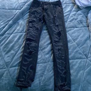 Embellish Heavily Distressed Jeans
